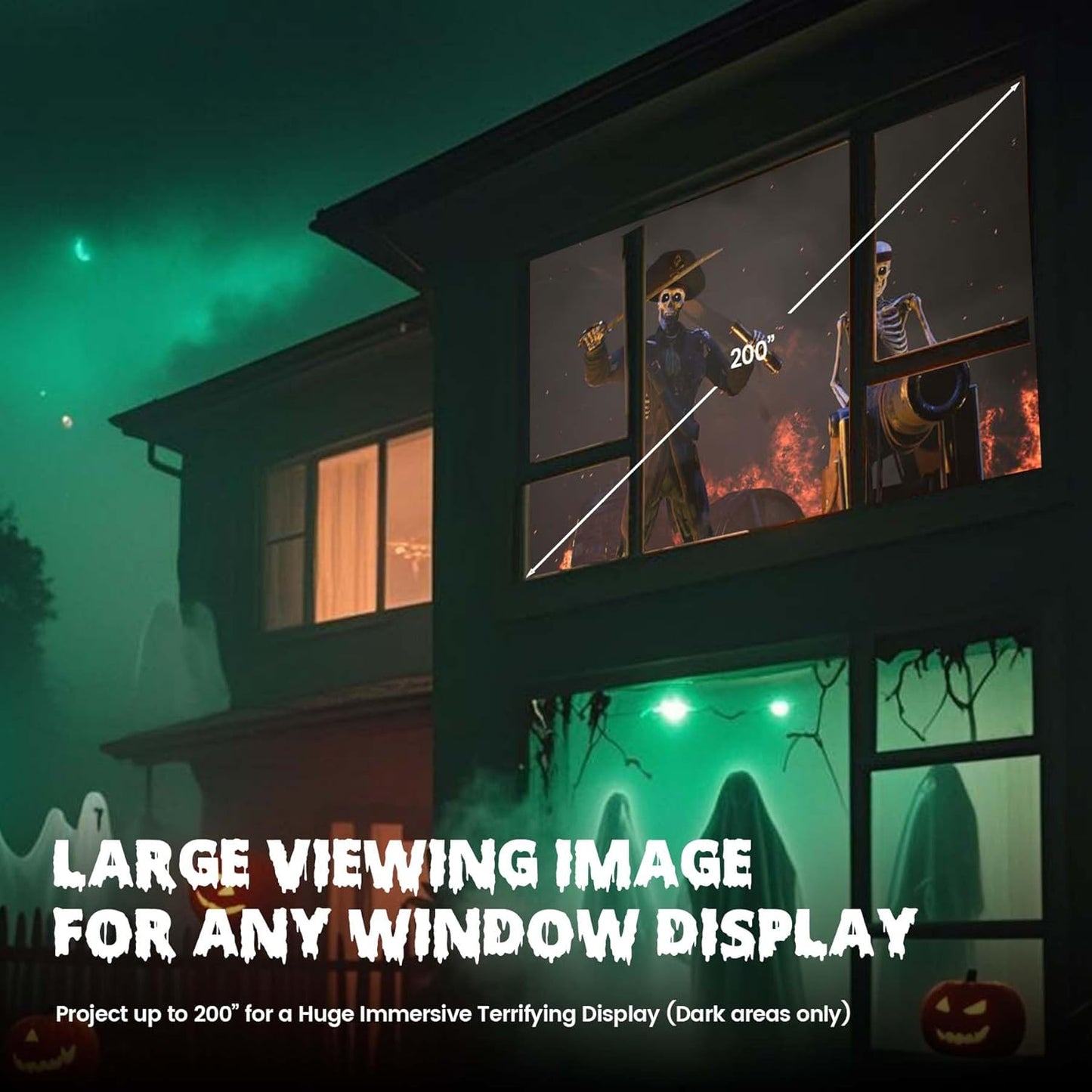 PhantomBeam™ Halloween Window Projector – Haunted Holograms in HD