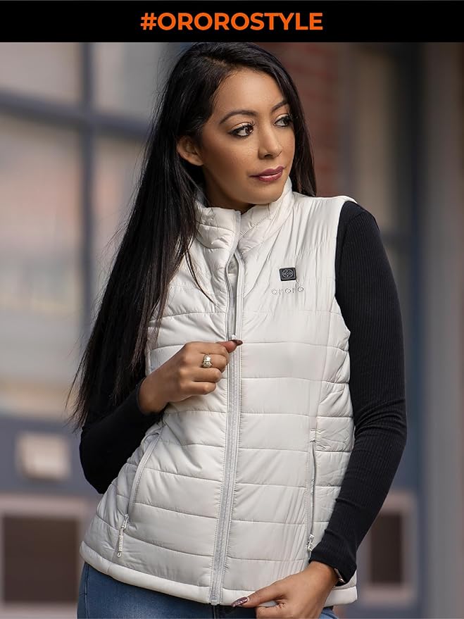 VeloraHeat™ Quilted Heated Vest for Women with Battery Pack