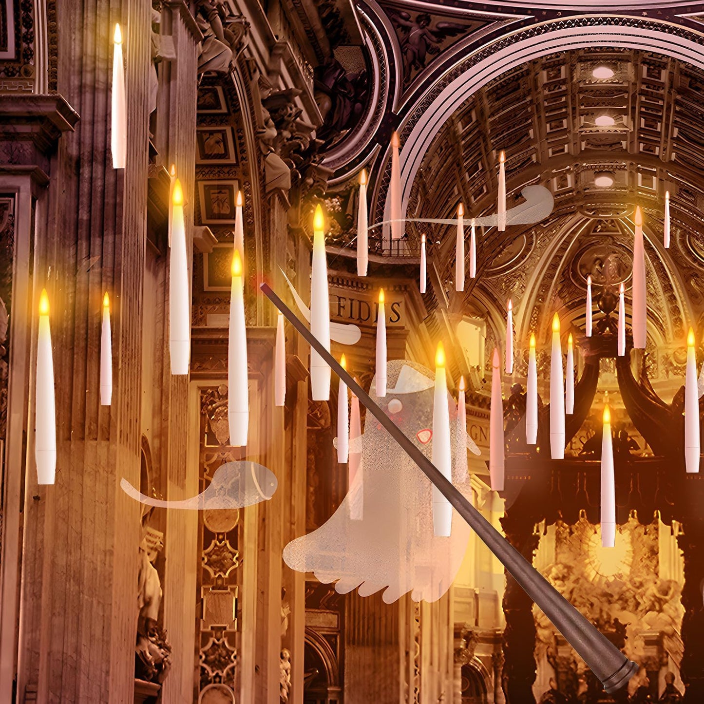 EnchantedGlow™ Floating LED Candles with Magic Wand