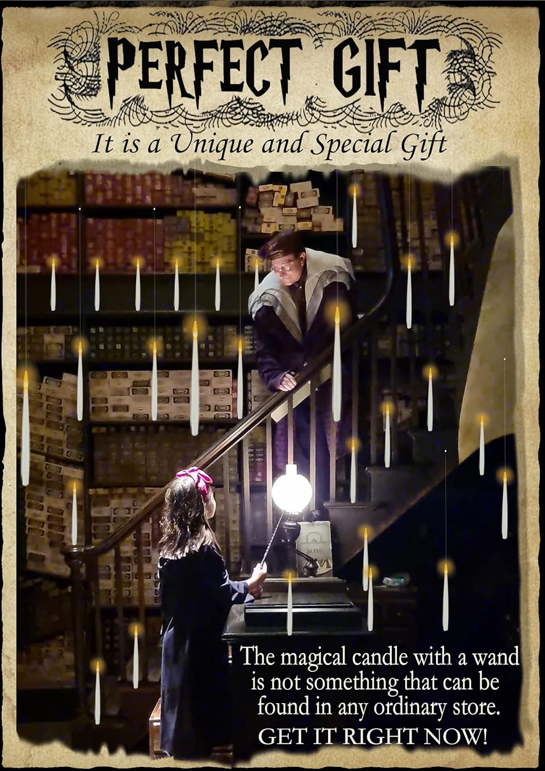 EnchantedGlow™ Floating LED Candles with Magic Wand