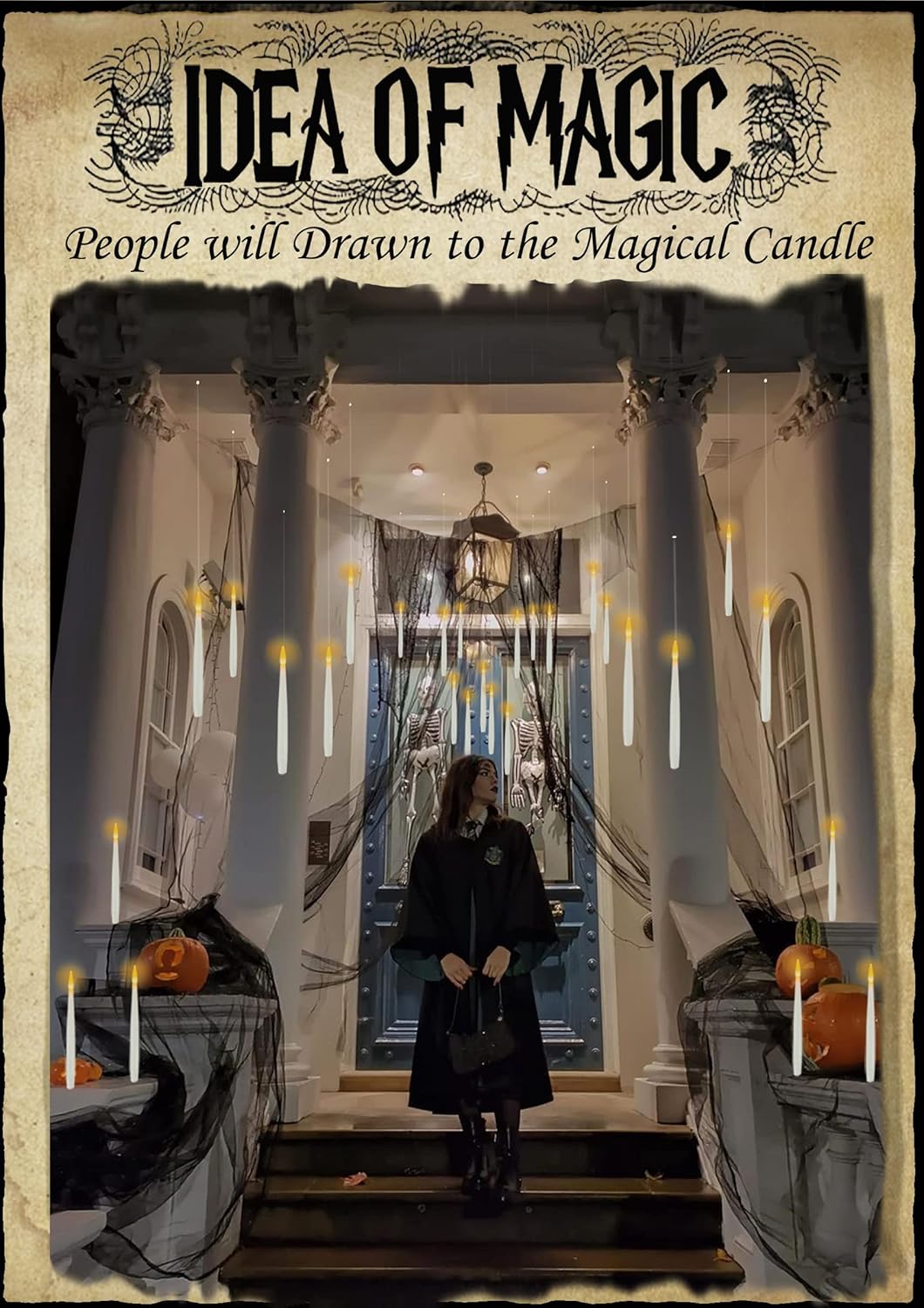 EnchantedGlow™ Floating LED Candles with Magic Wand