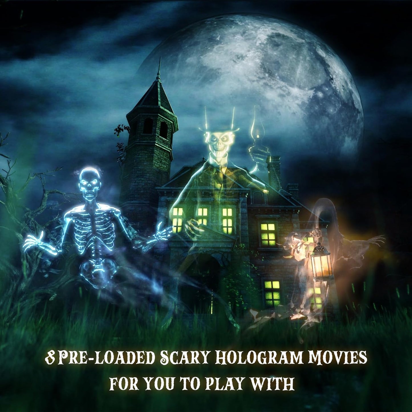 PhantomBeam™ Halloween Window Projector – Haunted Holograms in HD