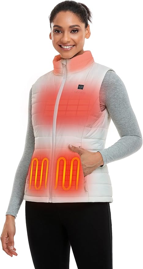 VeloraHeat™ Quilted Heated Vest for Women with Battery Pack
