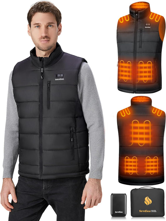 IronHeat™ Quilted Heated Vest for Men with Battery Pack