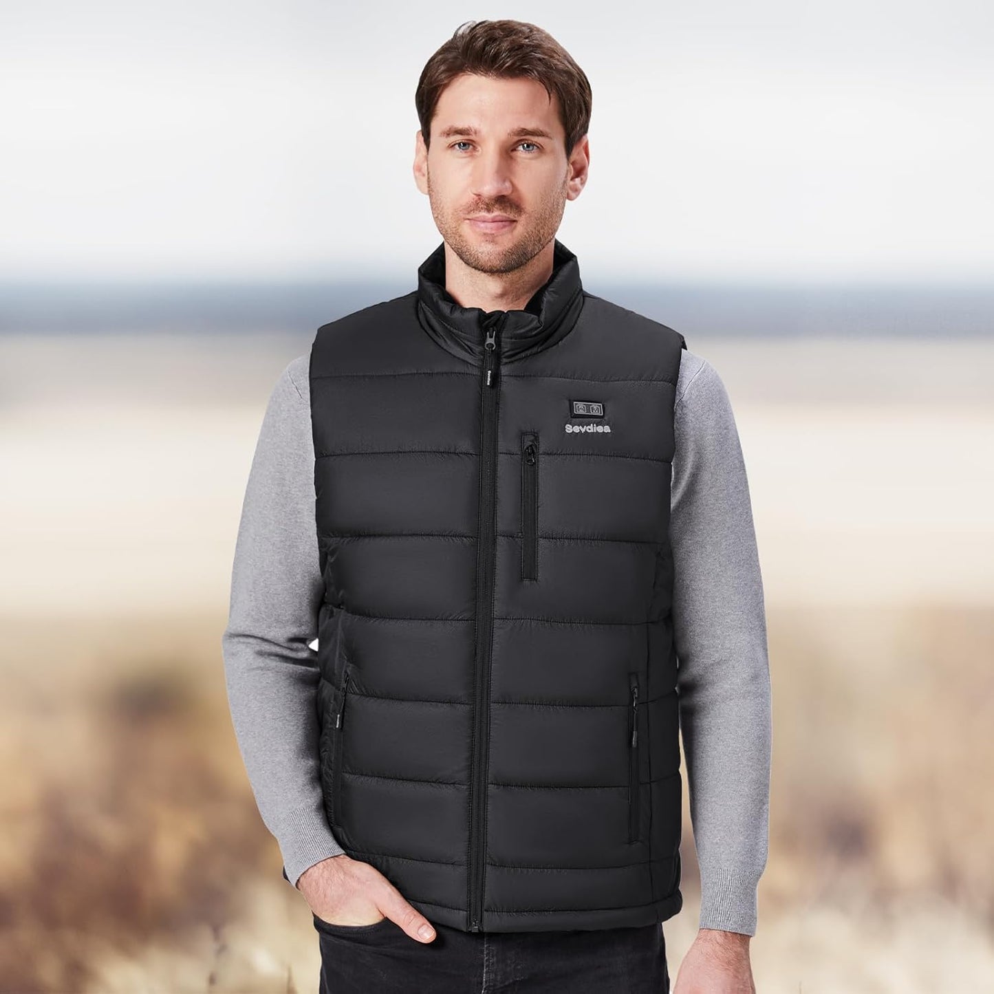 IronHeat™ Quilted Heated Vest for Men with Battery Pack