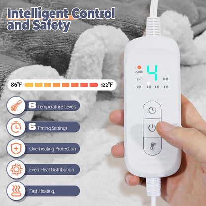 SnugWear™ Heated Wearable Blanket with Sleeves & Foot Pocket