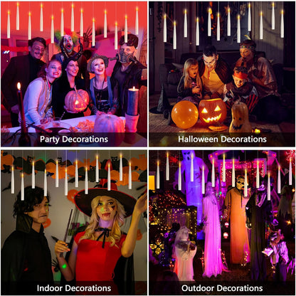 EnchantedGlow™ Floating LED Candles with Magic Wand