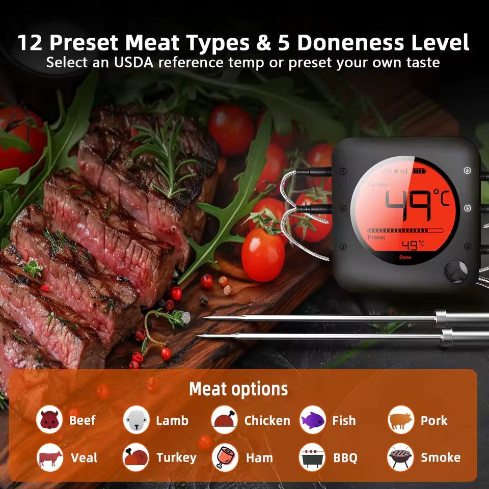 TempMaster™ Smart Bluetooth Grill Thermometer