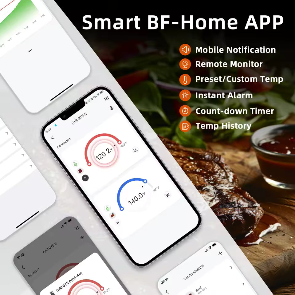 TempMaster™ Smart Bluetooth Grill Thermometer